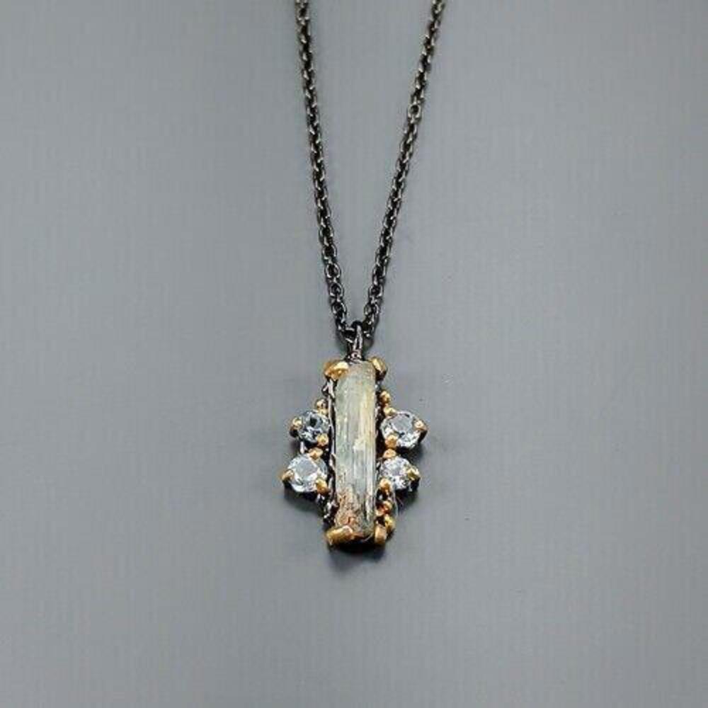 Natural Not Enhanced Tourmaline Necklace 925 Sterling Silver